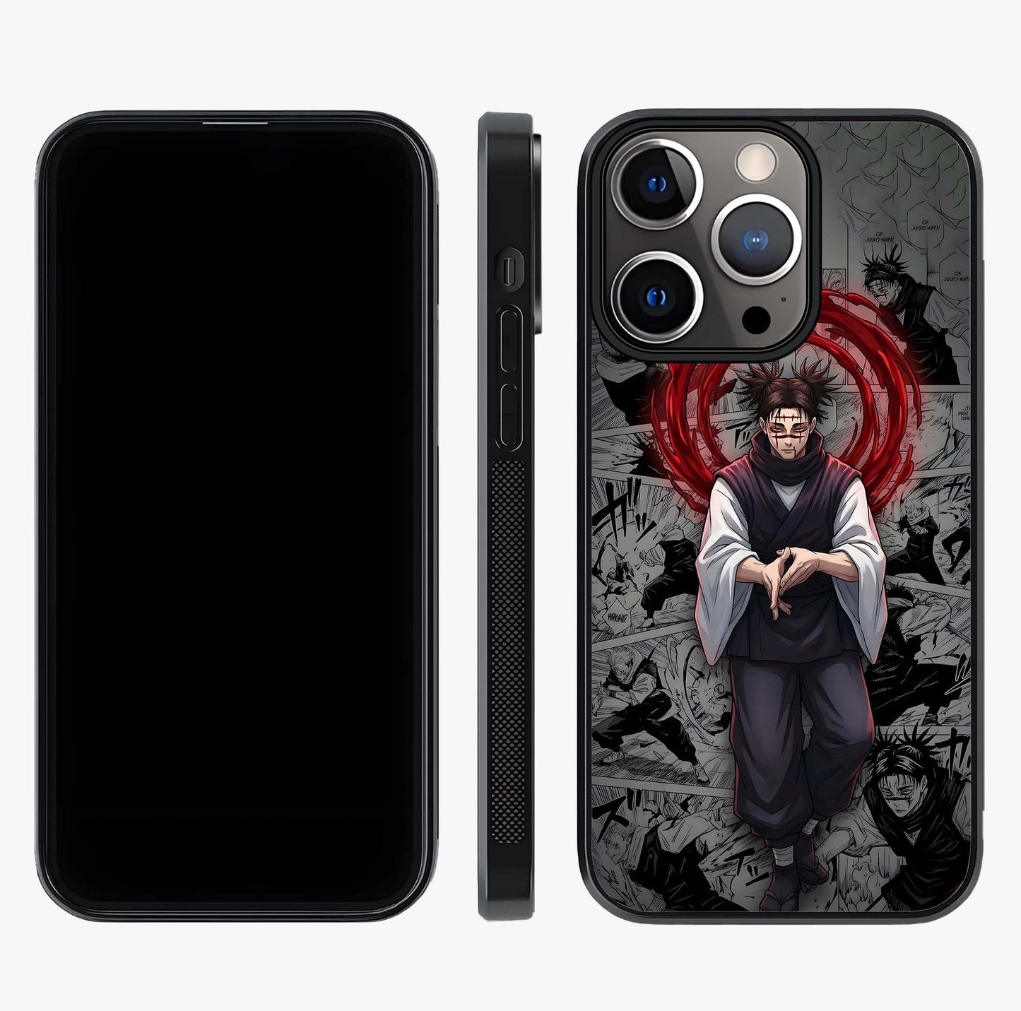 Cursed Ritual Ascension Glass Case displayed upright for full design visibility and premium finish.