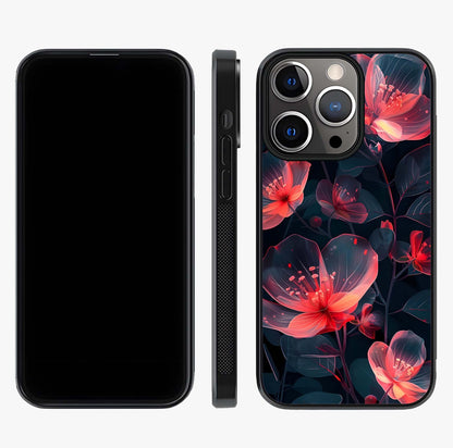 Dark Shade Of Flower Glass Case displayed upright for full design visibility and premium finish.