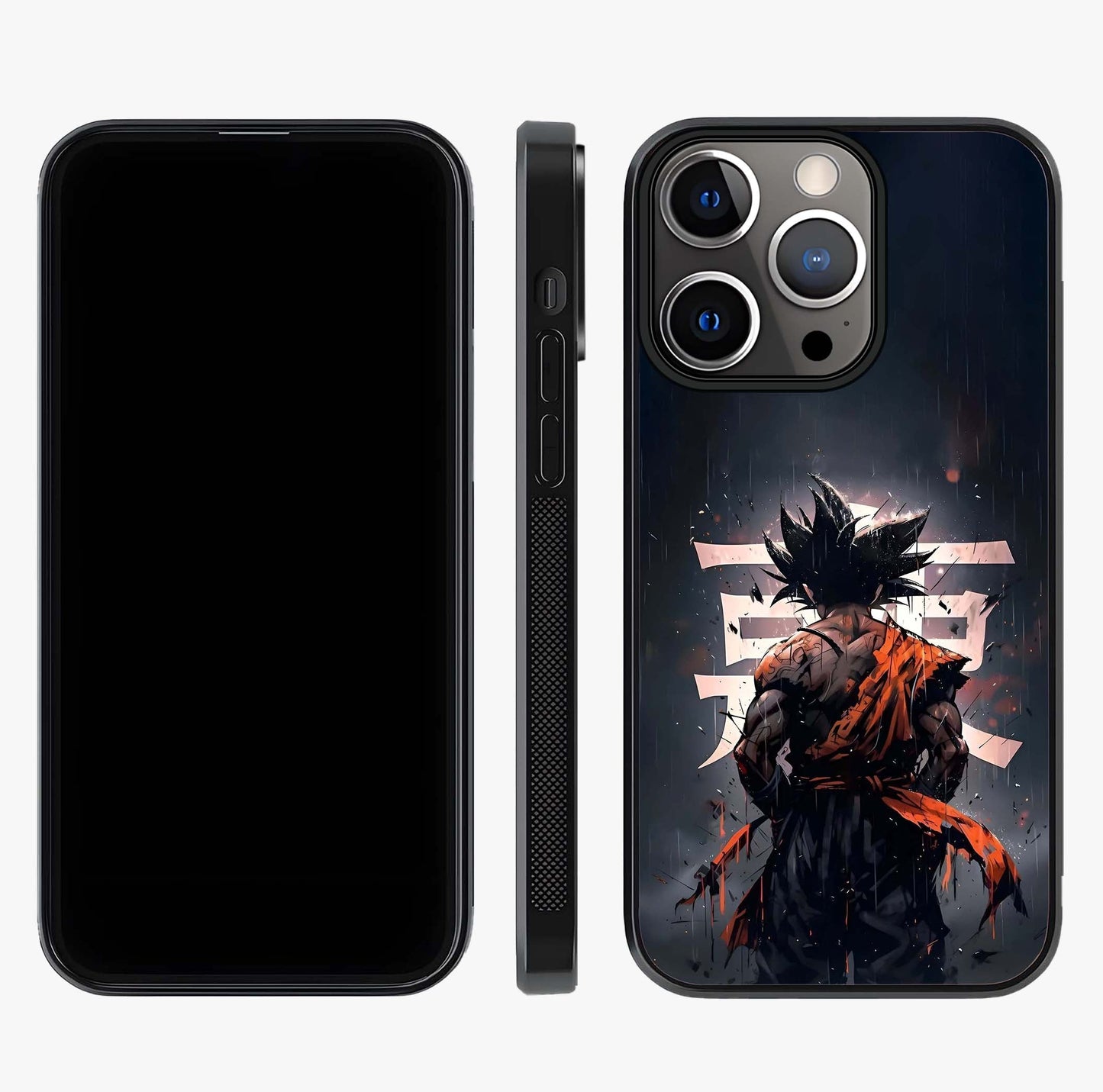 Dark Warrior In Rain Glass Case displayed upright for full design visibility and premium finish.