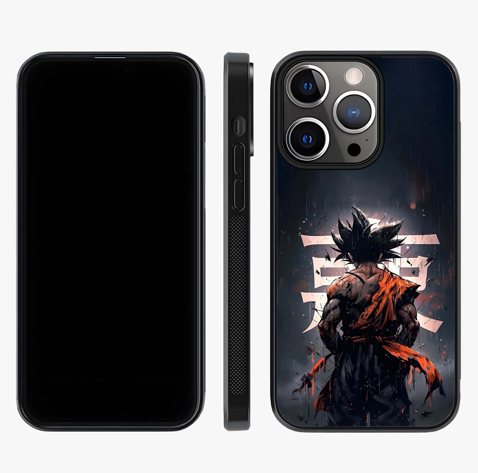 Dark Warrior In Rain Glass Case displayed upright for full design visibility and premium finish.