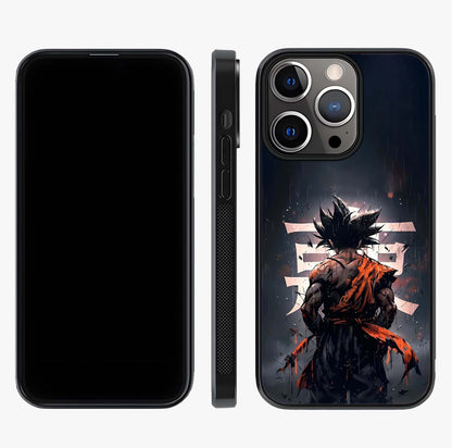 Dark Warrior In Rain Glass Case displayed upright for full design visibility and premium finish.
