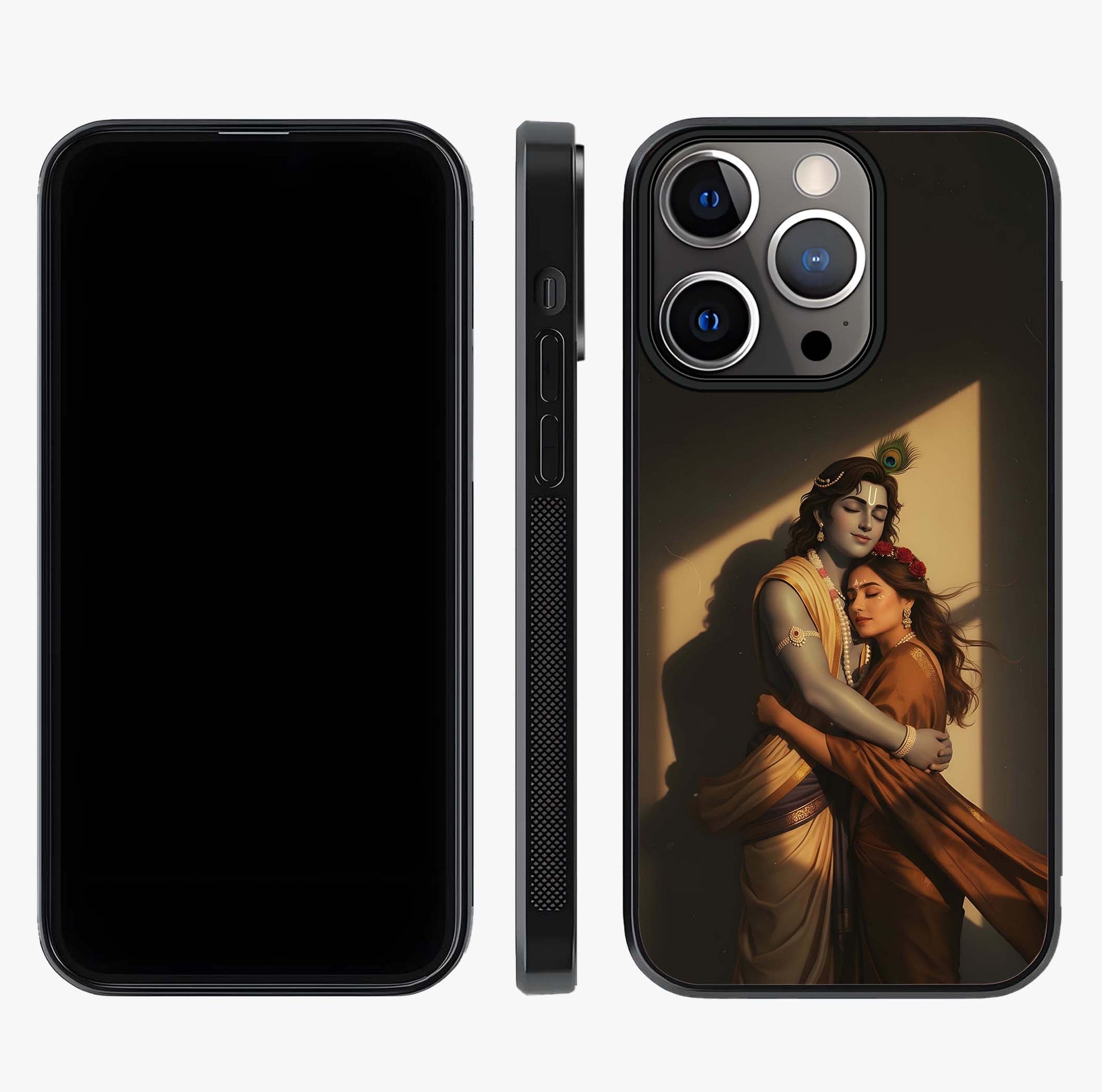Divine Eternal Love Glass Case displayed upright for full design visibility and premium finish.