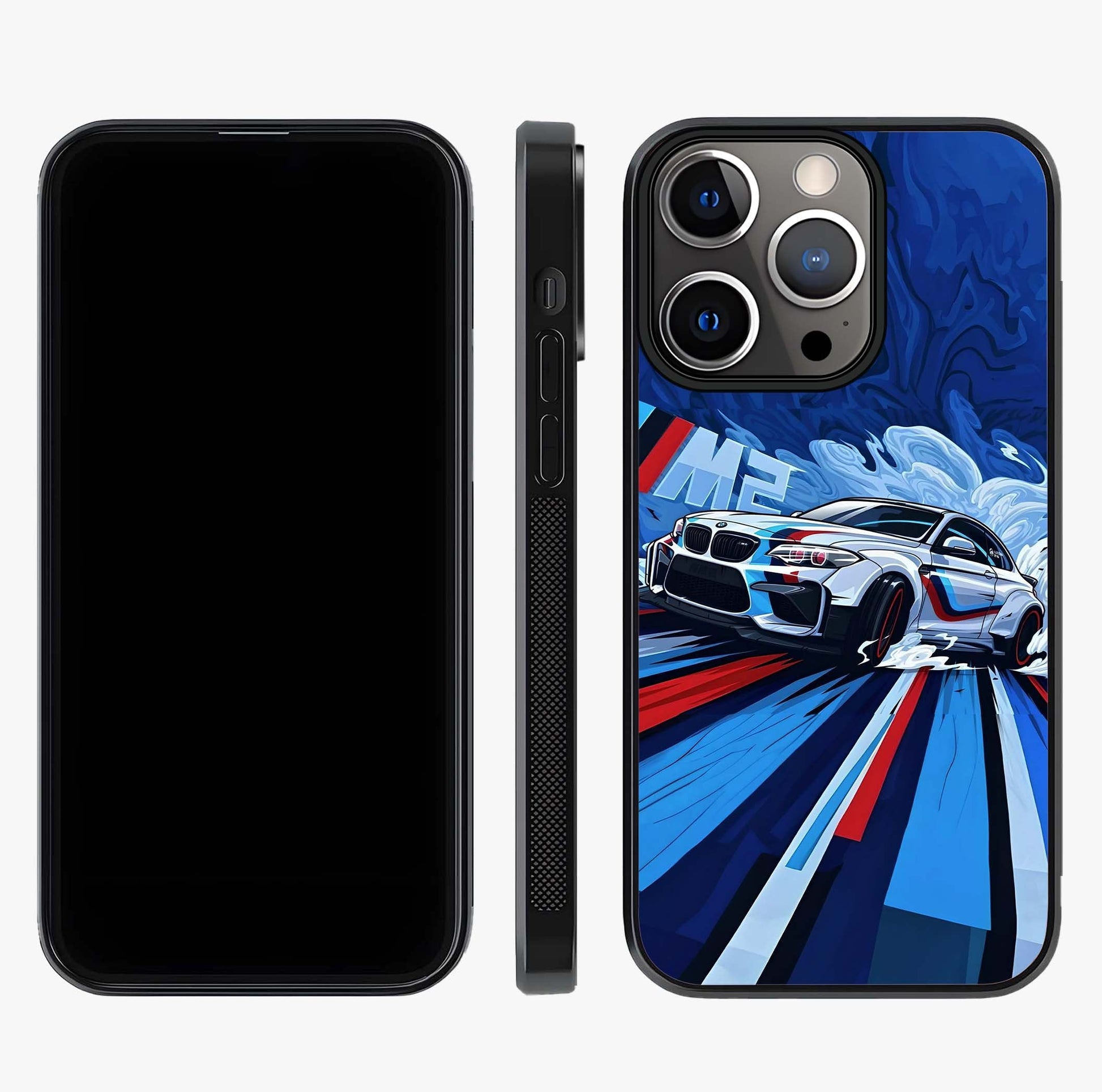 Drift Power Rush Glass Case displayed upright for full design visibility and premium finish.