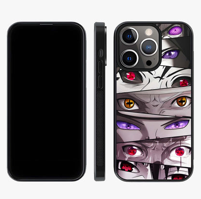 Eyes Of Destiny Glass Case displayed upright for full design visibility and premium finish.