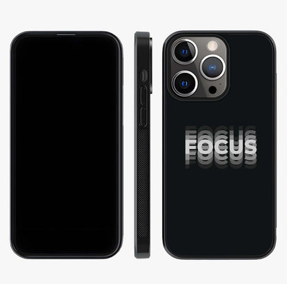 Focus Mode On Glass Case displayed upright for full design visibility and premium finish.
