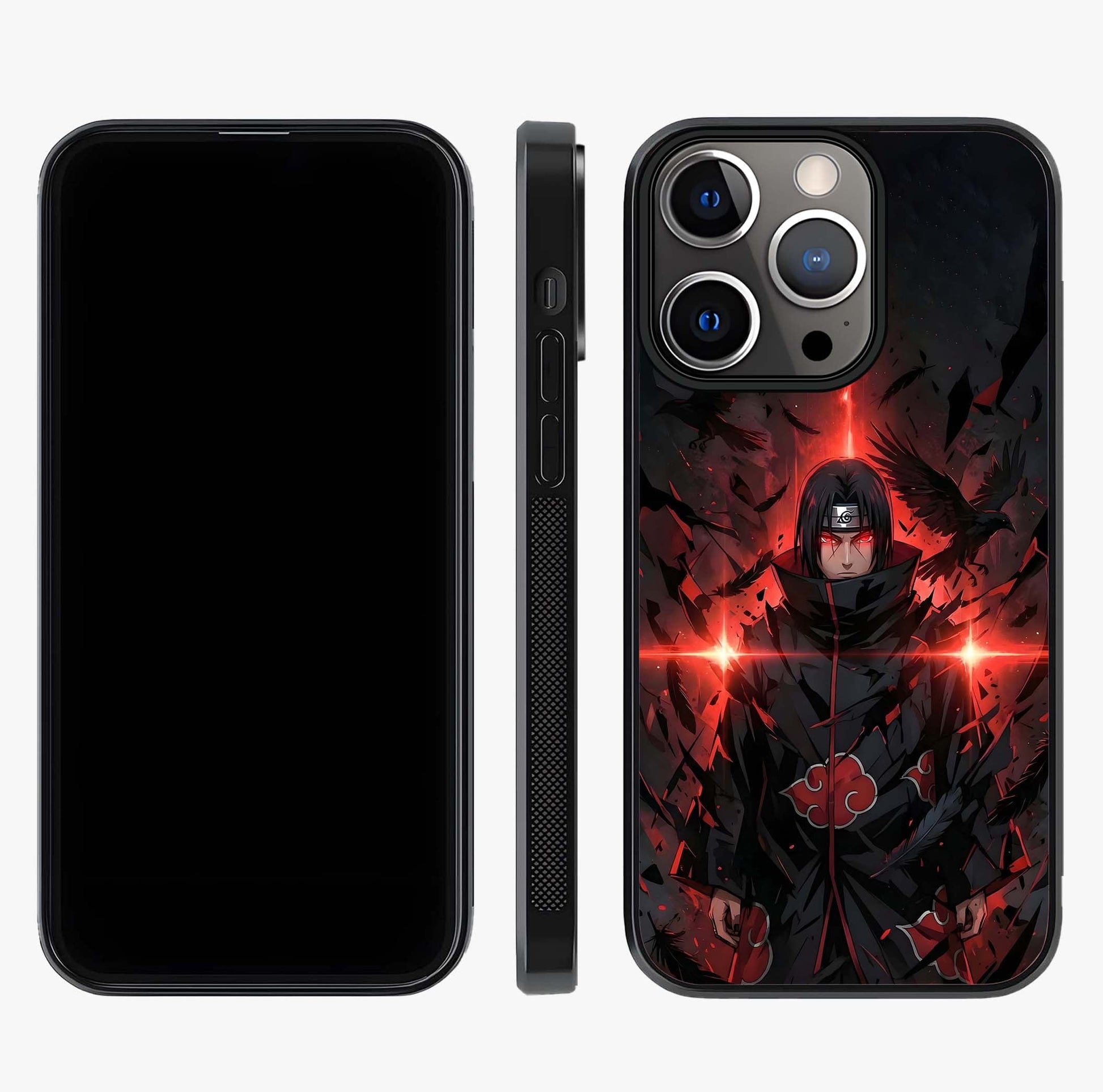 Focused Blade Discipline Glass Case displayed upright for full design visibility and premium finish.