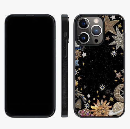 Galactic Jewel Stars Glass Case displayed upright for full design visibility and premium finish.