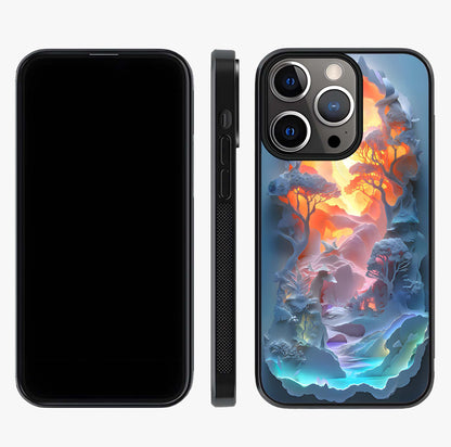 Glow Forest Portal Glass Case displayed upright for full design visibility and premium finish.