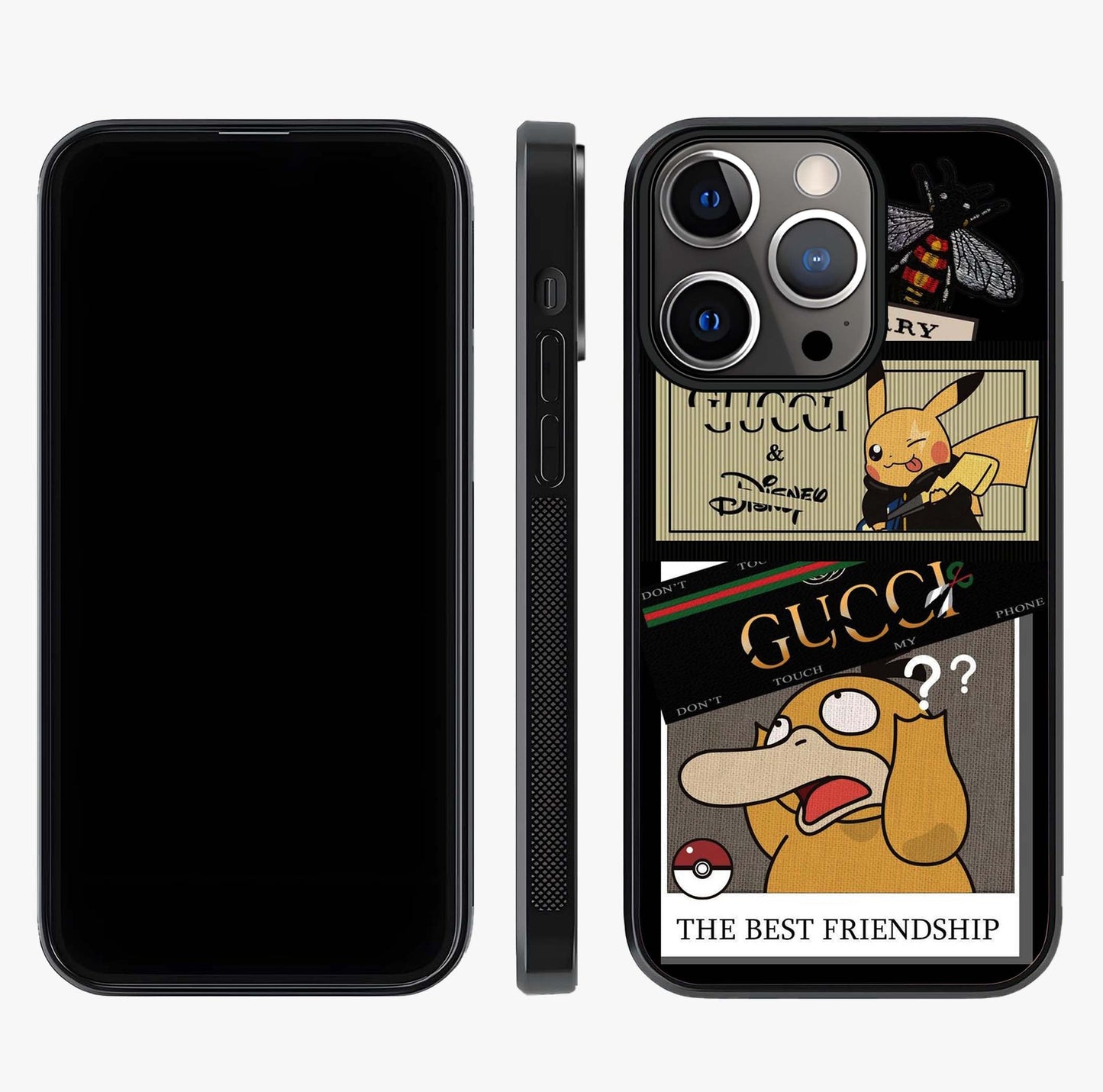 Gucci Play Mashup Glass Case displayed upright for full design visibility and premium finish.