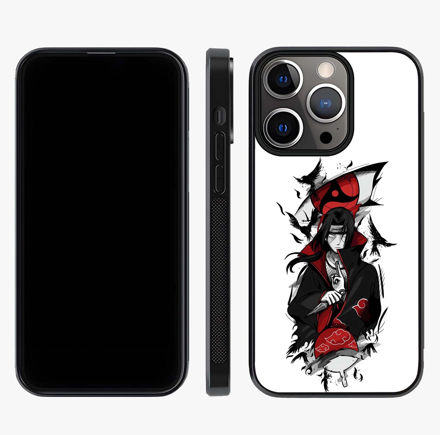 Itachi Sharingan Glass Case displayed upright for full design visibility and premium finish.