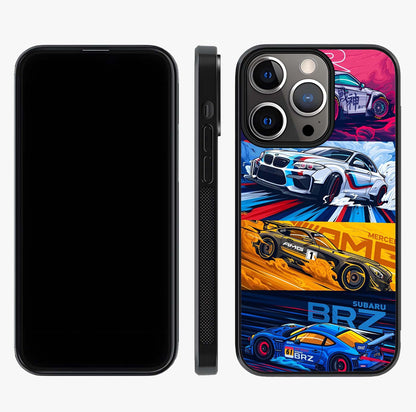 Jdm Sports Car Glass Case displayed upright for full design visibility and premium finish.