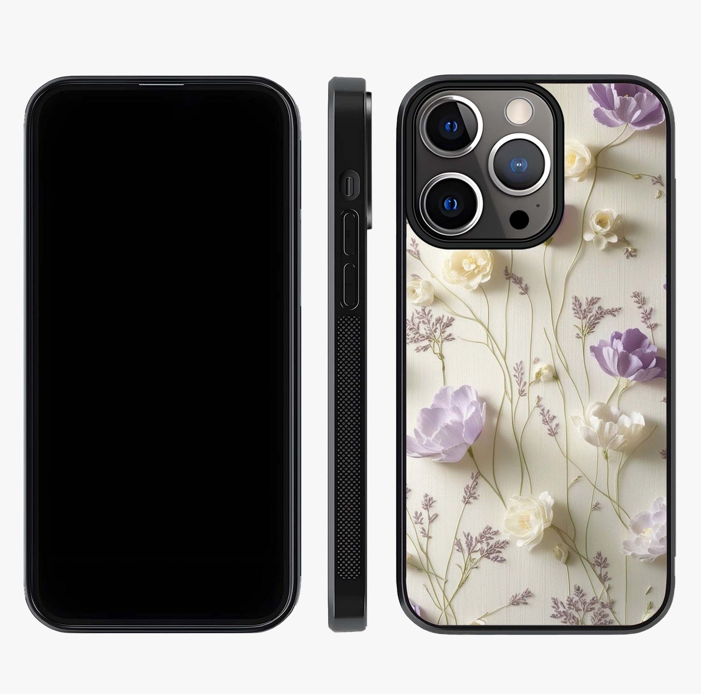 Lilac Breeze Harmony Glass Case displayed upright for full design visibility and premium finish.