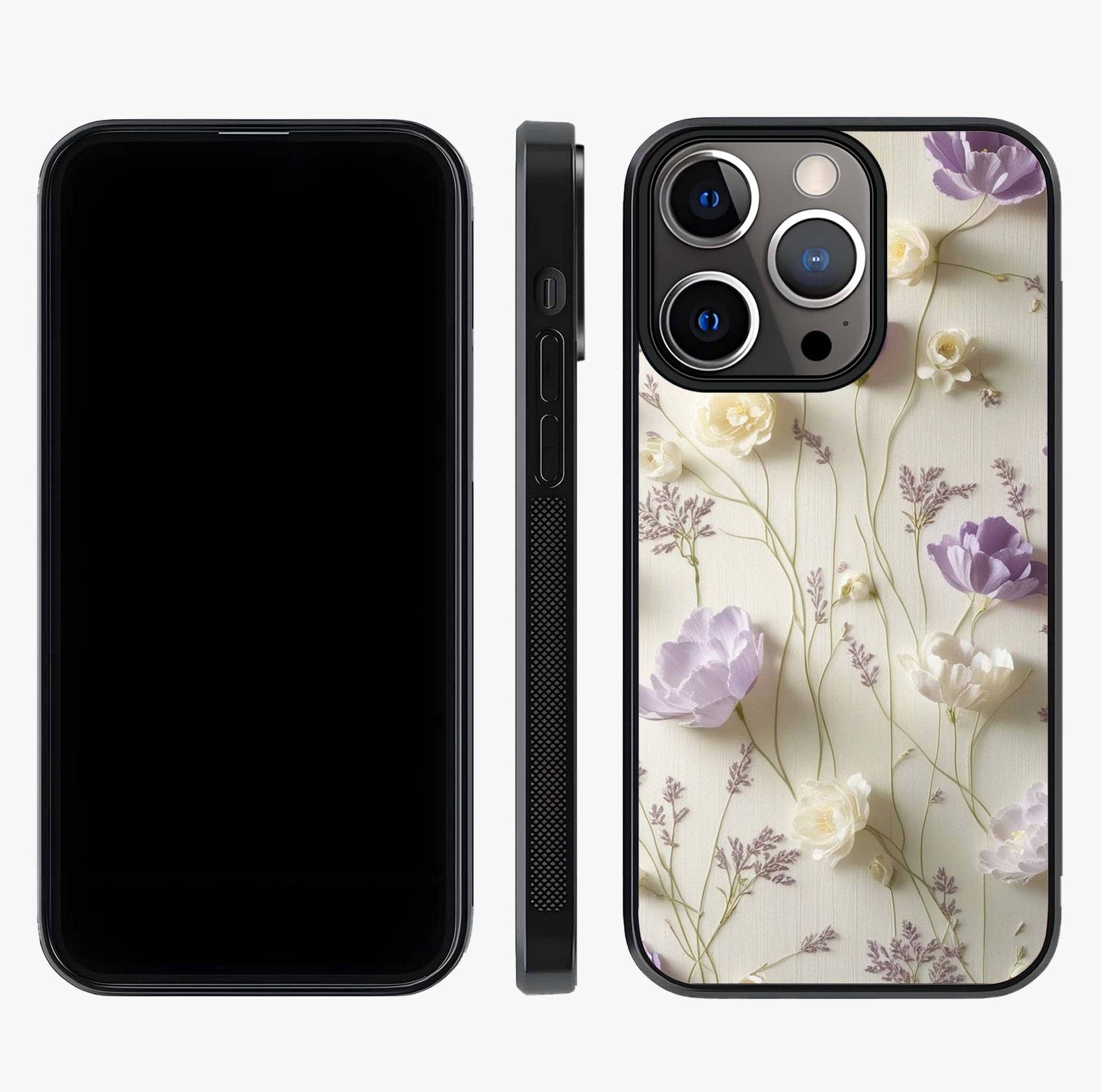 Lilac Breeze Harmony Glass Case displayed upright for full design visibility and premium finish.