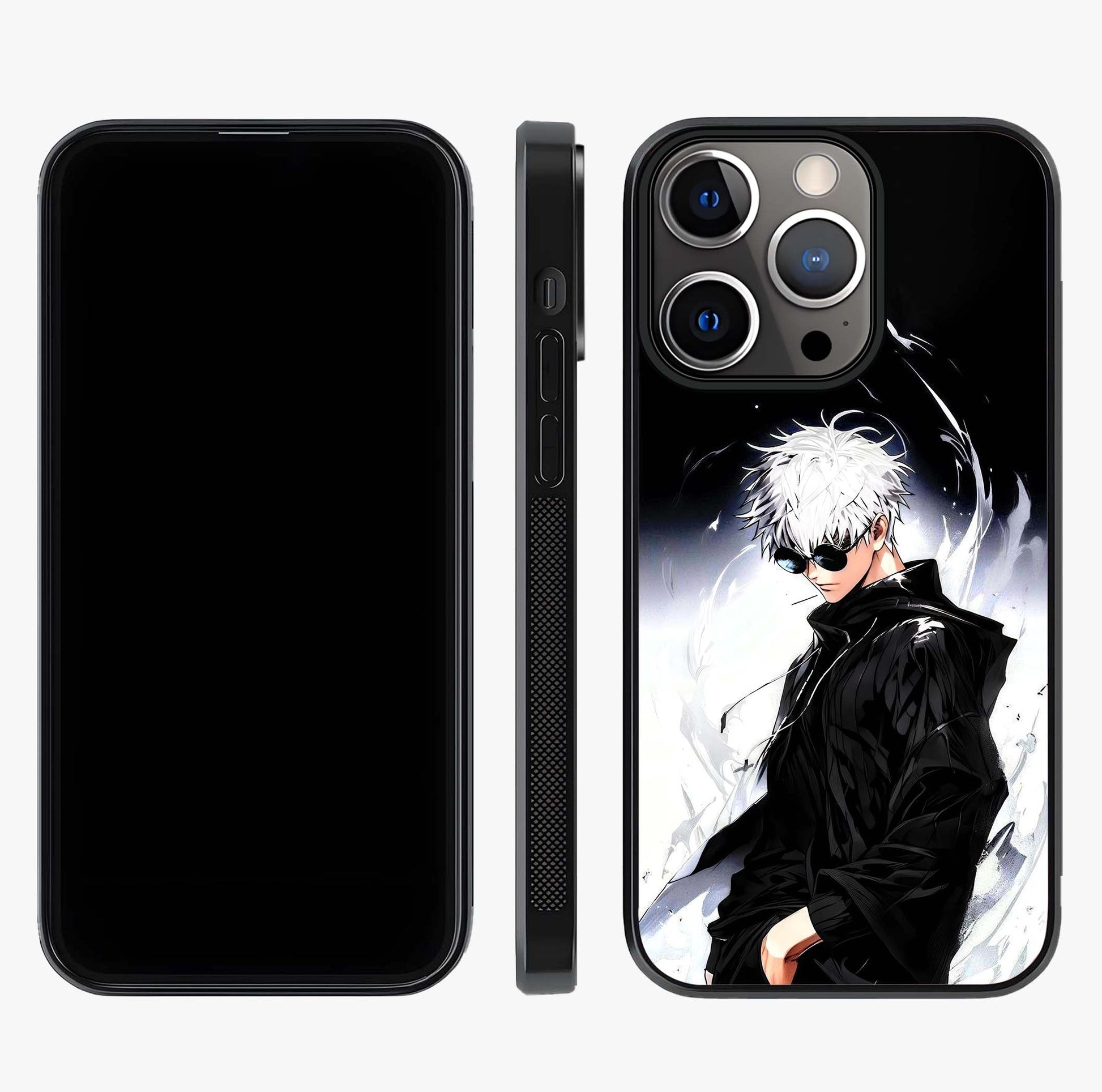 Limitless Shadow King Glass Case displayed upright for full design visibility and premium finish.
