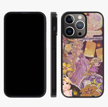 Magical Tangled Dream Glass Case displayed upright for full design visibility and premium finish.