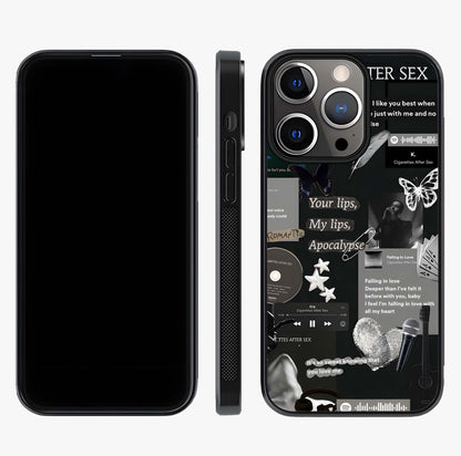 Midnight Love Echo Glass Case displayed upright for full design visibility and premium finish.