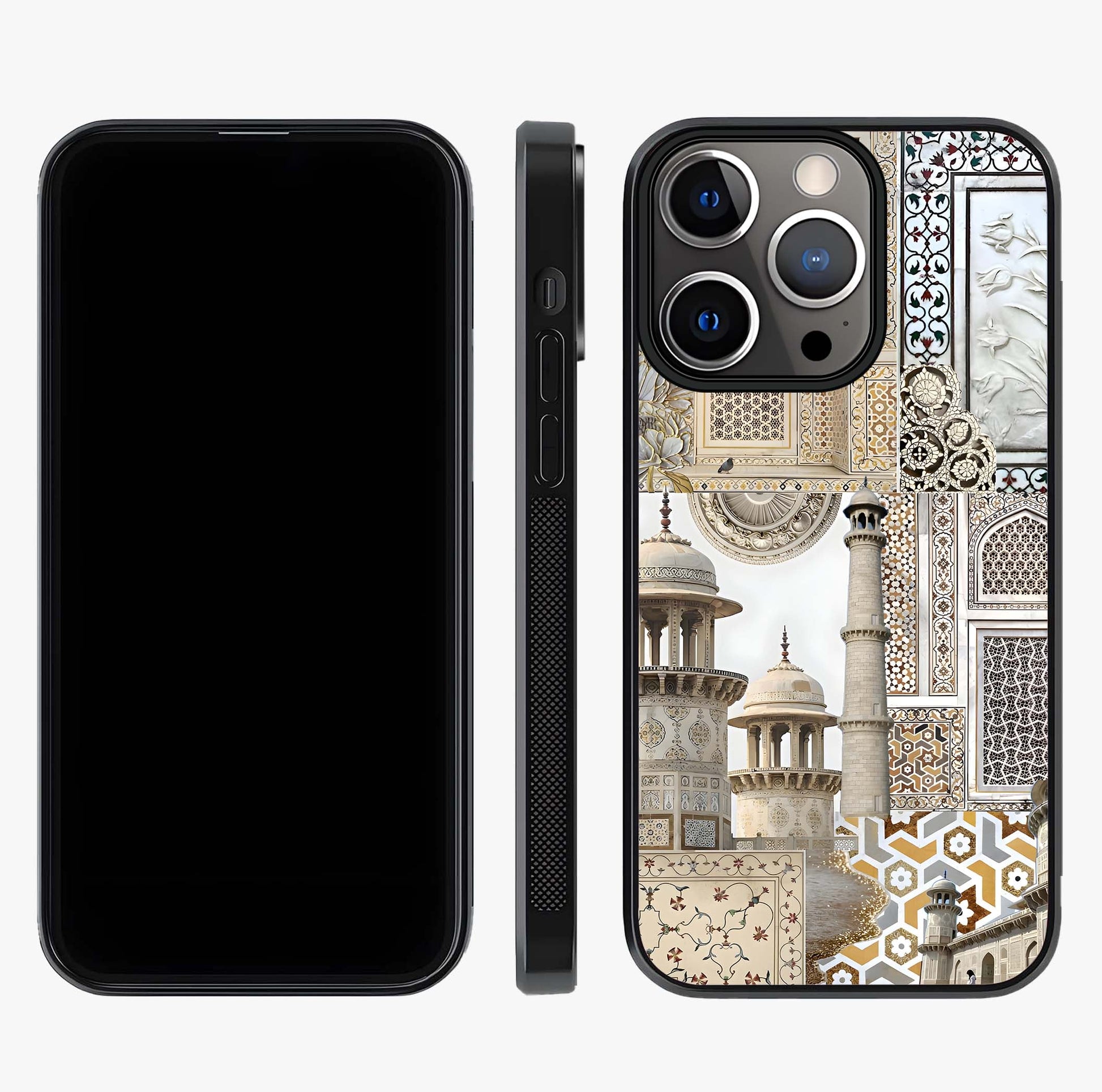 Mughal Marble Legacy Glass Case displayed upright for full design visibility and premium finish.