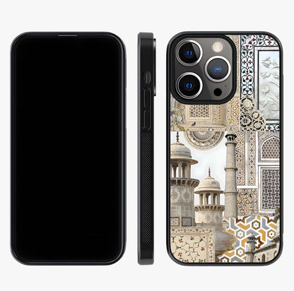 Mughal Marble Legacy Glass Case displayed upright for full design visibility and premium finish.