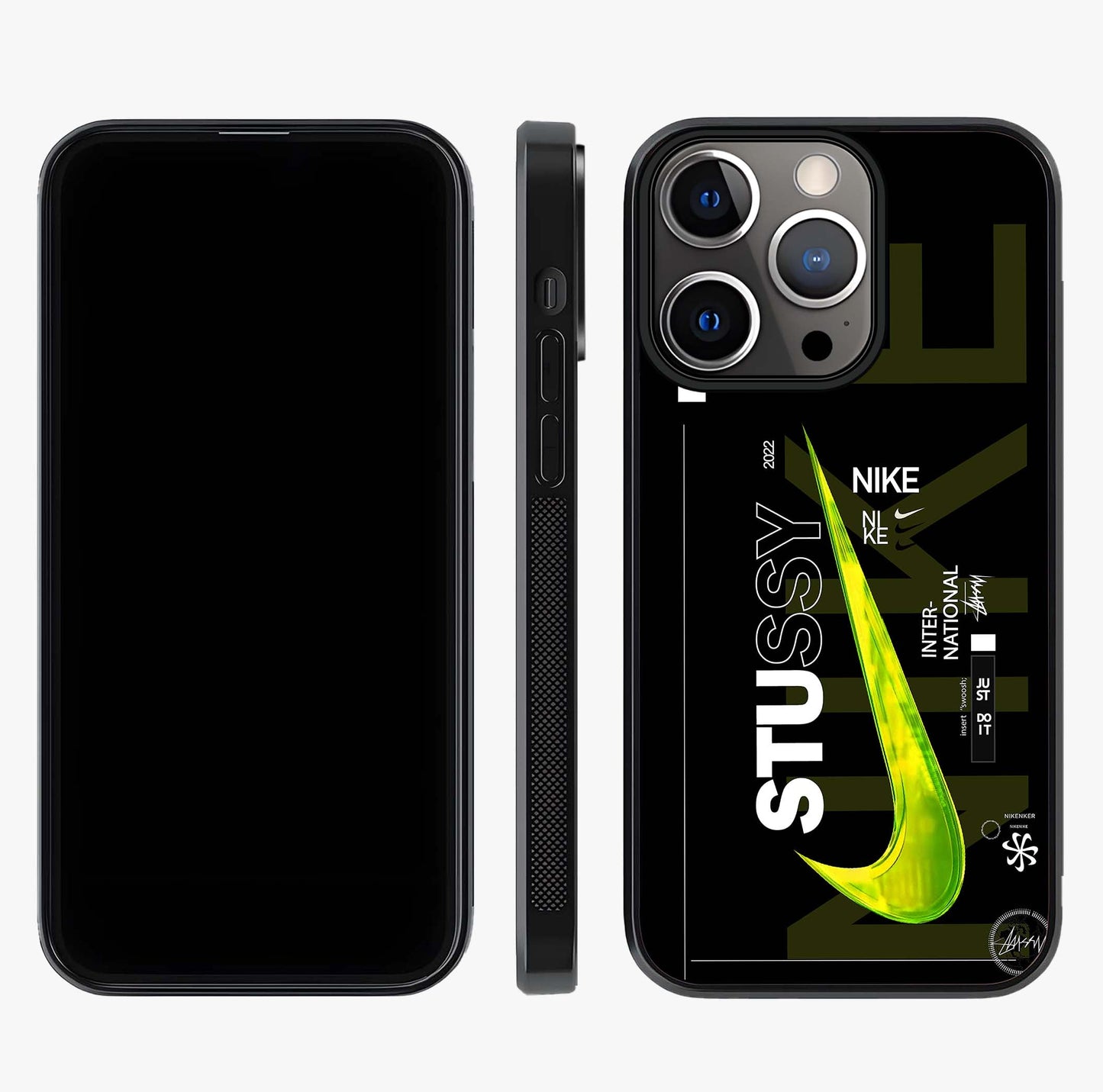 Neon Street Edition Glass Case displayed upright for full design visibility and premium finish.