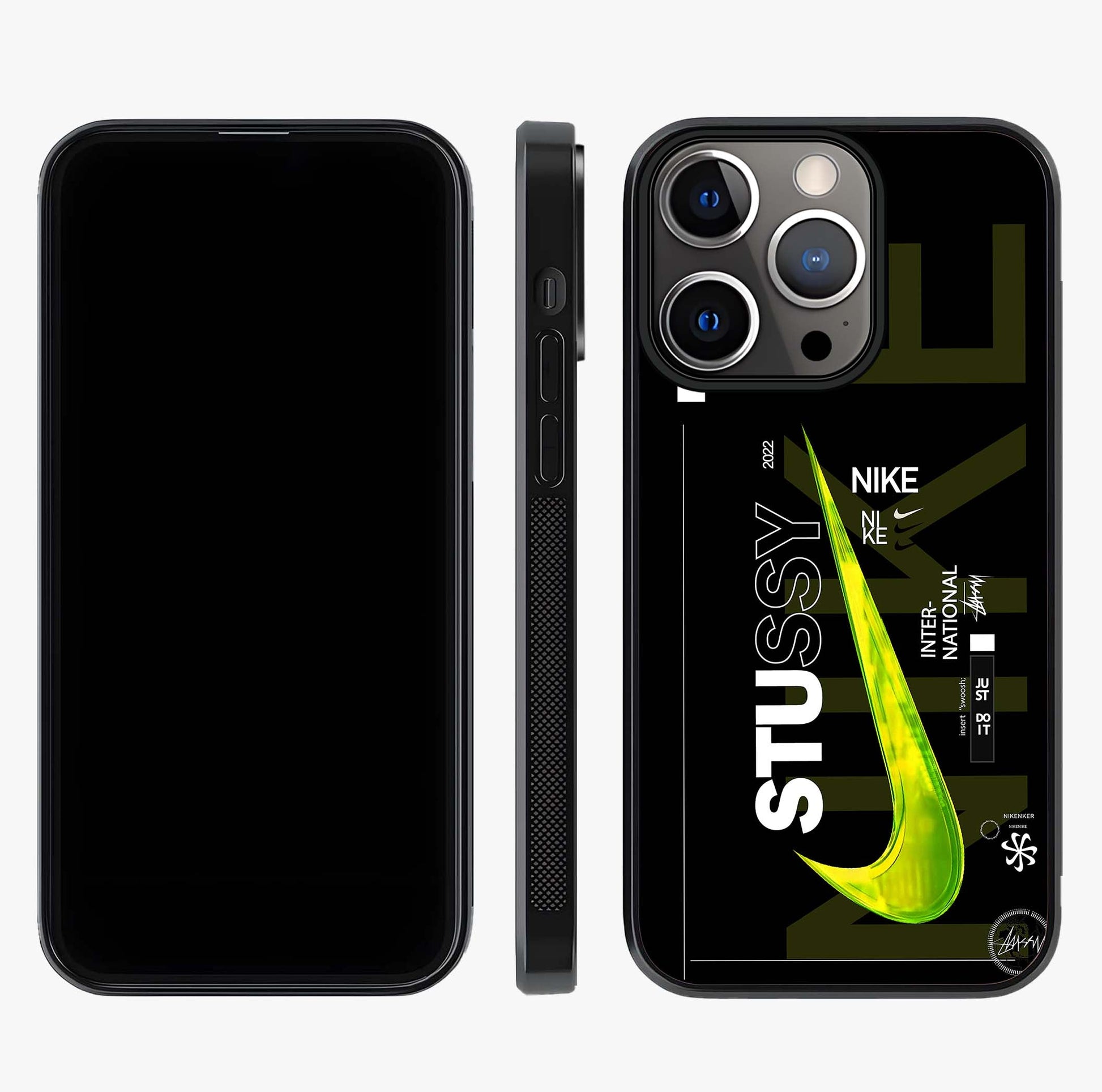 Neon Street Edition Glass Case displayed upright for full design visibility and premium finish.
