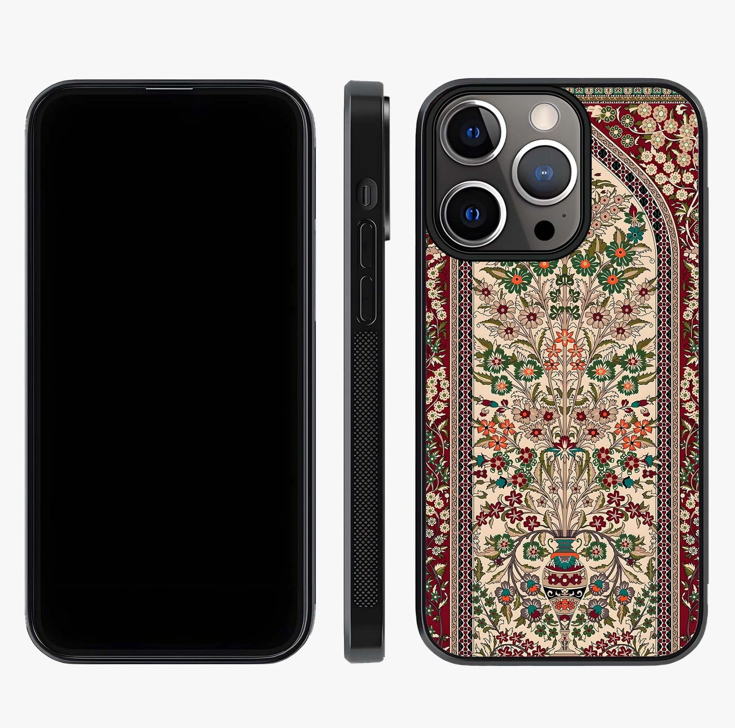 Persian Inspired Glass Case displayed upright for full design visibility and premium finish.