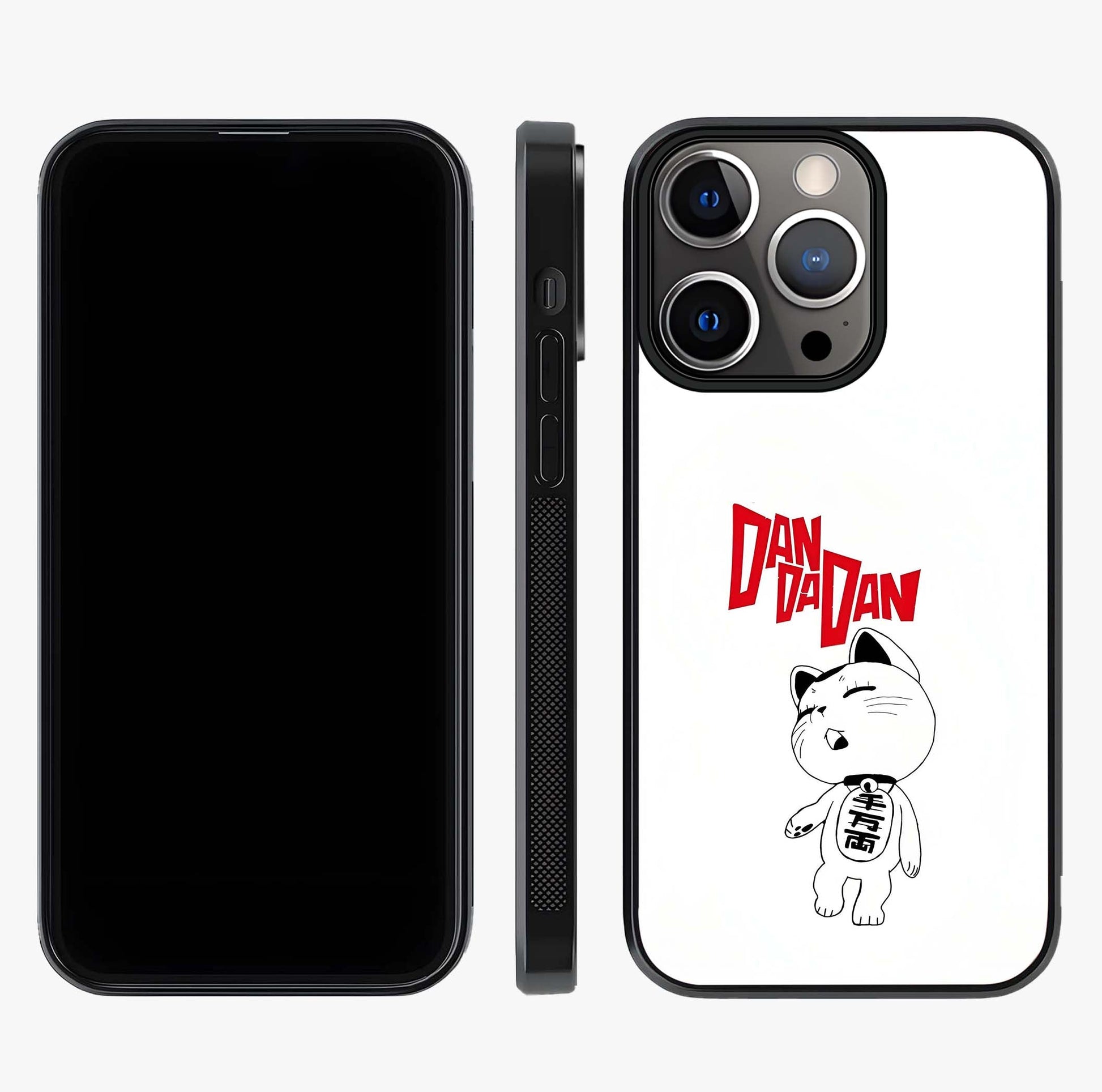 Playful Spirit Charm Glass Case displayed upright for full design visibility and premium finish.