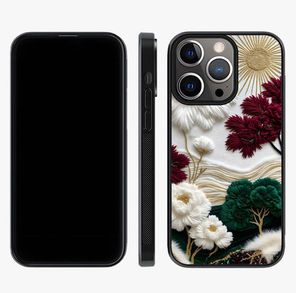 Radiant Bloom Elegance Glass Case displayed upright for full design visibility and premium finish.