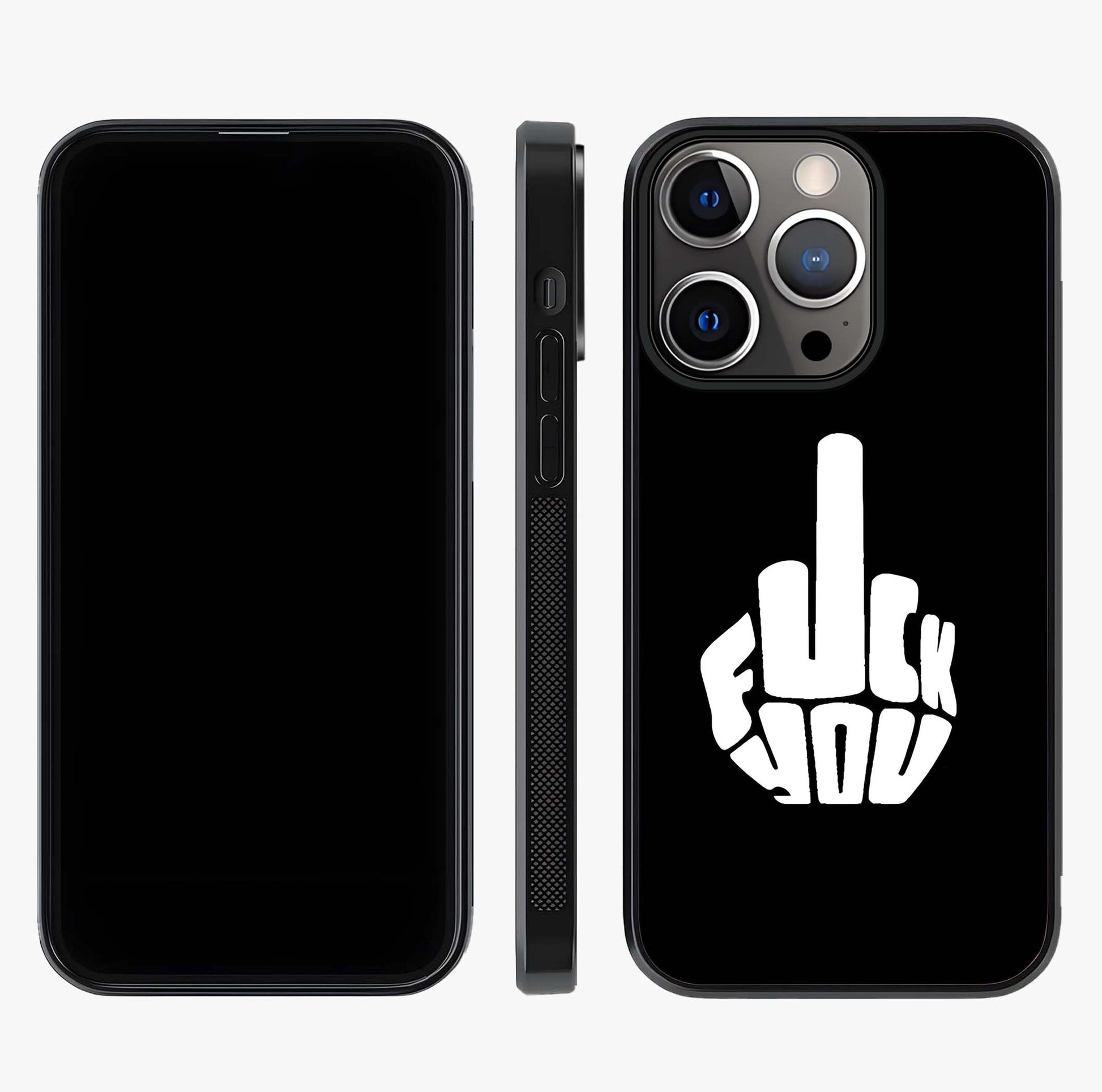 Rebel Mode On Glass Case displayed upright for full design visibility and premium finish.