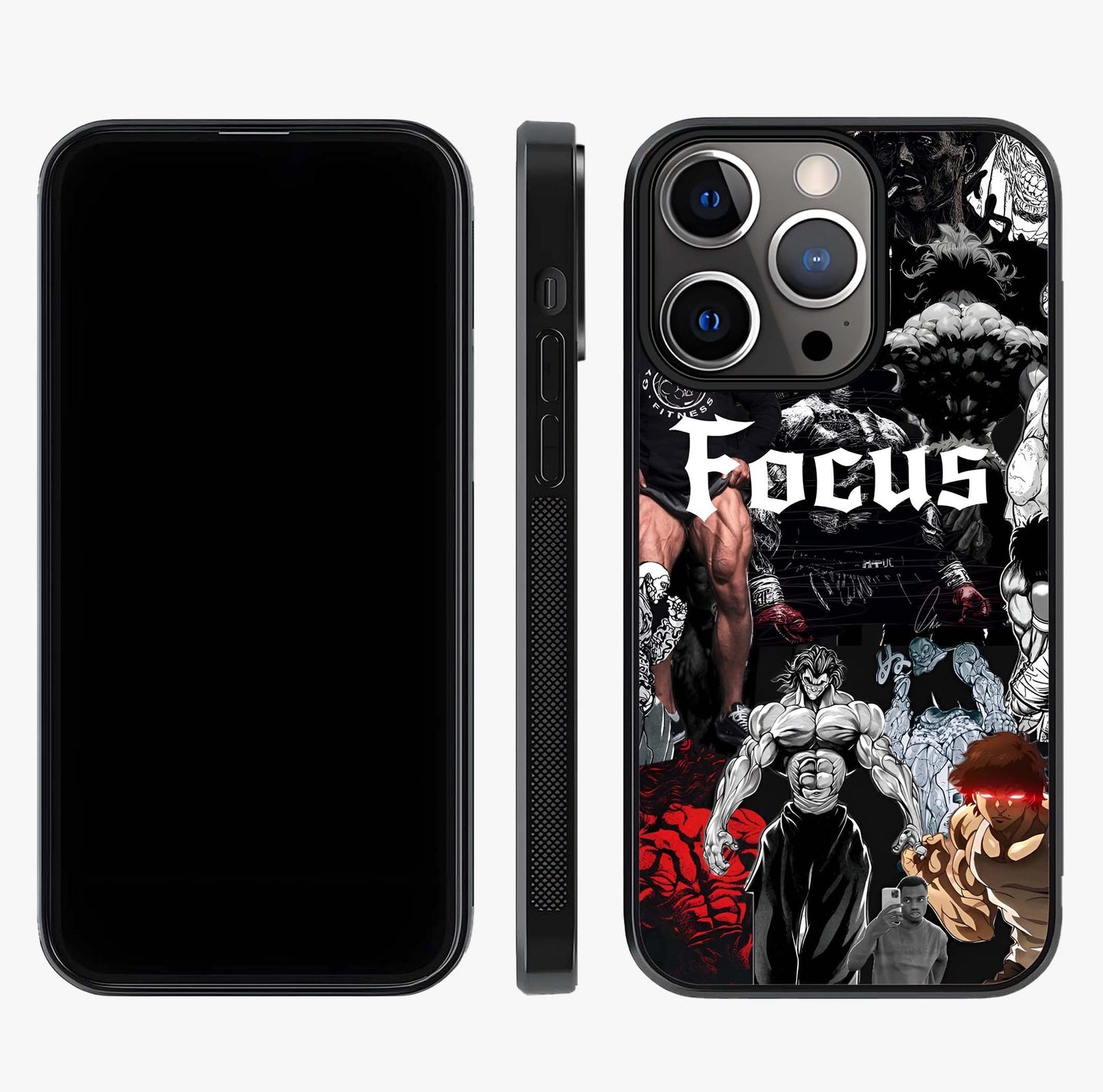 Relentless Power Focus Glass Case displayed upright for full design visibility and premium finish.