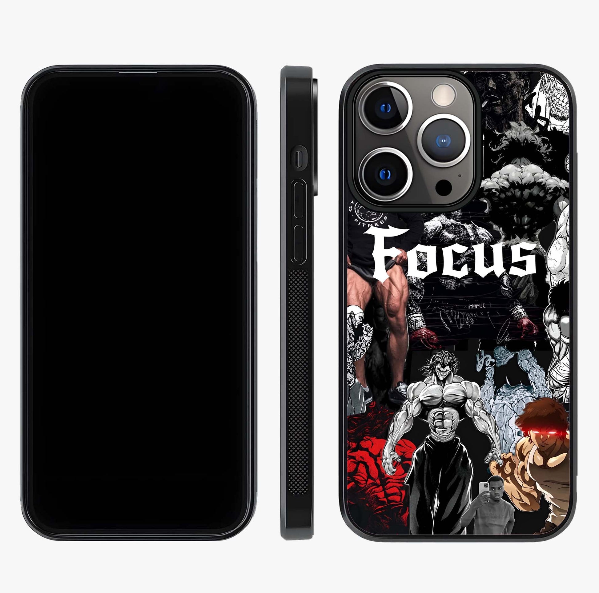Relentless Power Focus Glass Case displayed upright for full design visibility and premium finish.