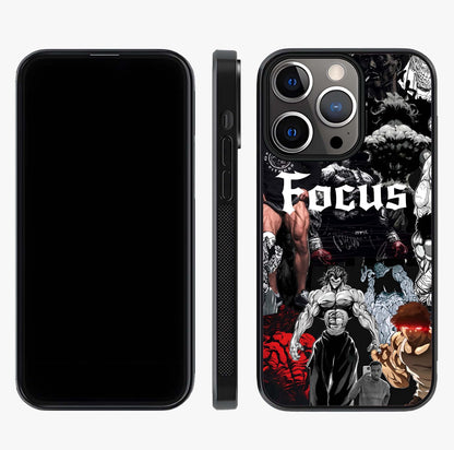 Relentless Power Focus Glass Case displayed upright for full design visibility and premium finish.