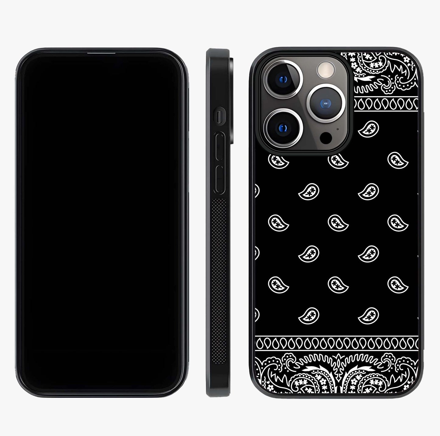 Retro Rebel Threads Glass Case displayed upright for full design visibility and premium finish.
