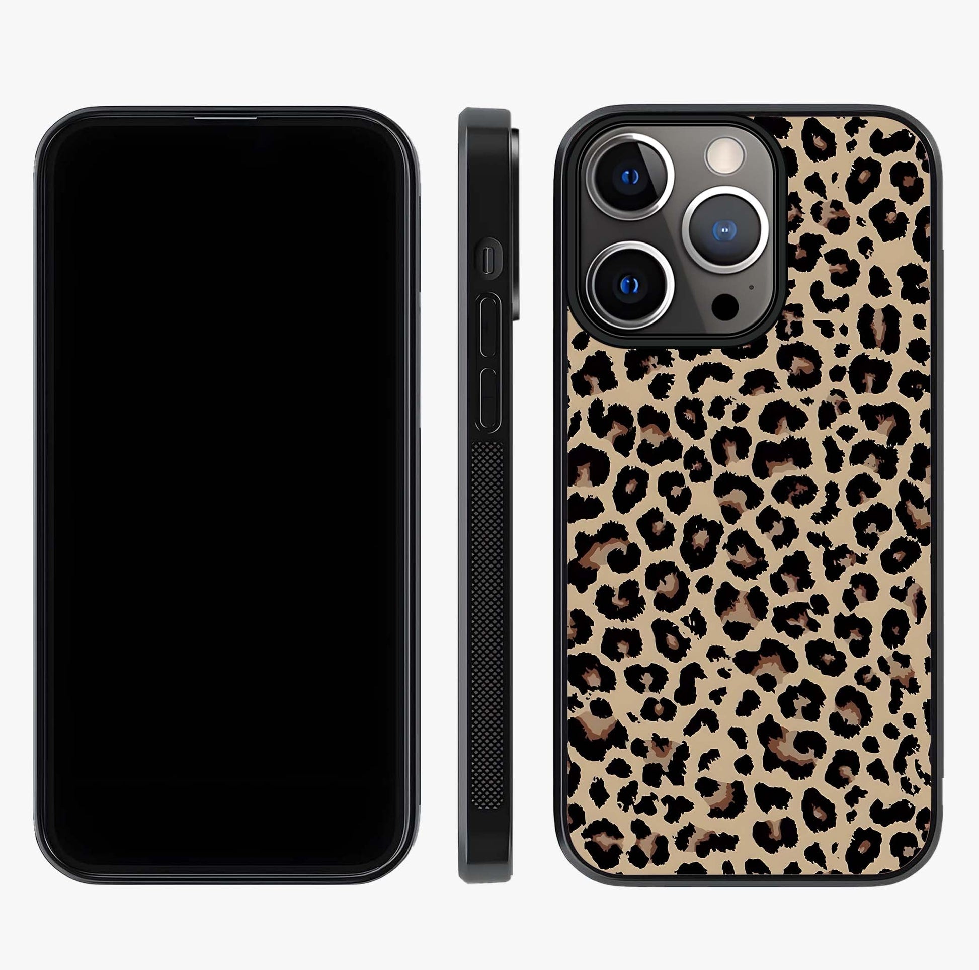 Savage Chic Pattern Glass Case displayed upright for full design visibility and premium finish.