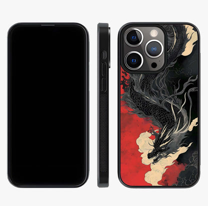 Shadow Dragon Fury Glass Case displayed upright for full design visibility and premium finish.
