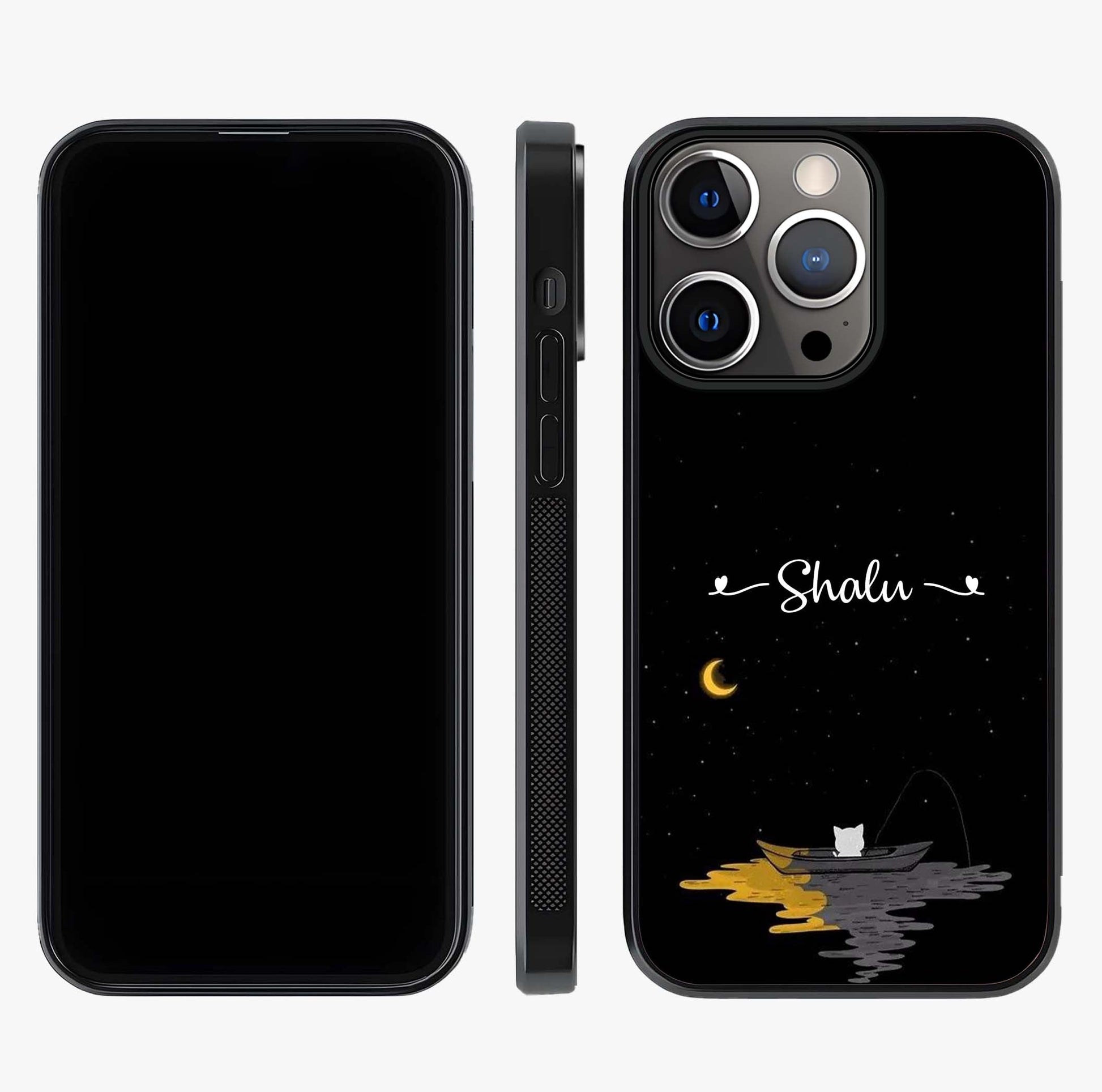 Silent Night Row Glass Case displayed upright for full design visibility and premium finish.