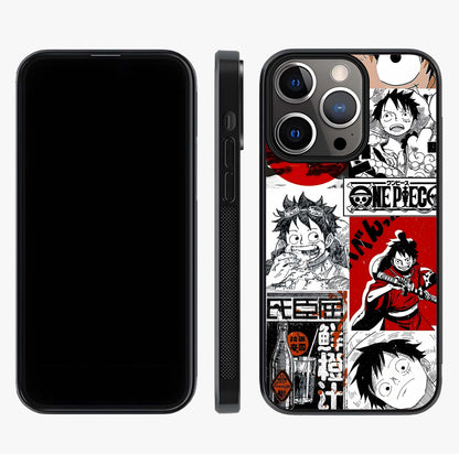 Strawhat Chaos Panels Glass Case displayed upright for full design visibility and premium finish.