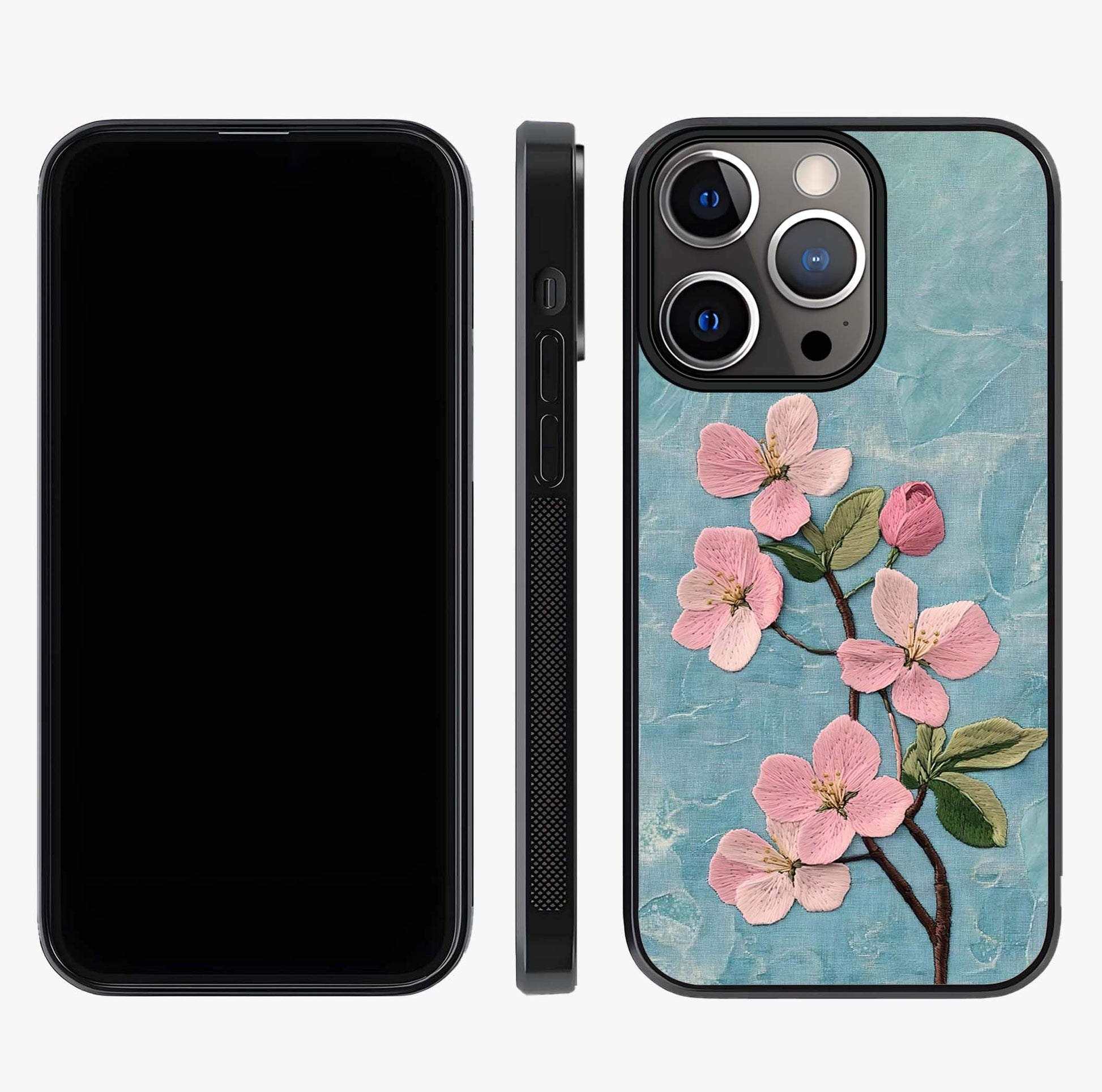 Threaded Blossom Breeze Glass Case displayed upright for full design visibility and premium finish.