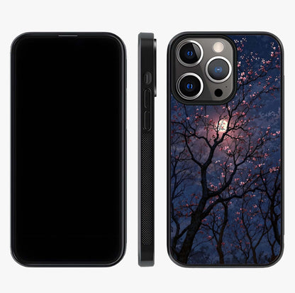 Twilight Sakura Serenade Glass Case displayed upright for full design visibility and premium finish.