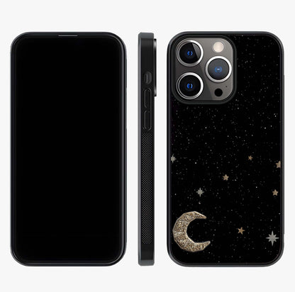 Twinkle Star With Half Moon Glass Case displayed upright for full design visibility and premium finish.