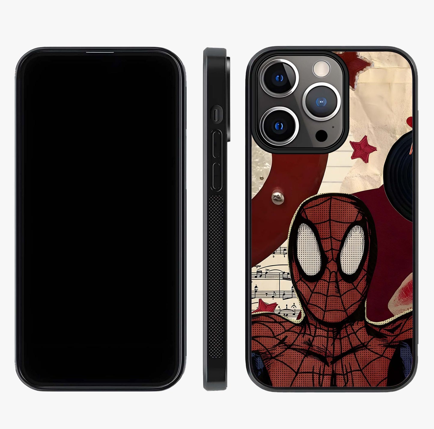 Web Warrior Vibes Glass Case displayed upright for full design visibility and premium finish.