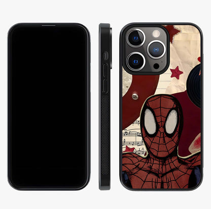 Web Warrior Vibes Glass Case displayed upright for full design visibility and premium finish.