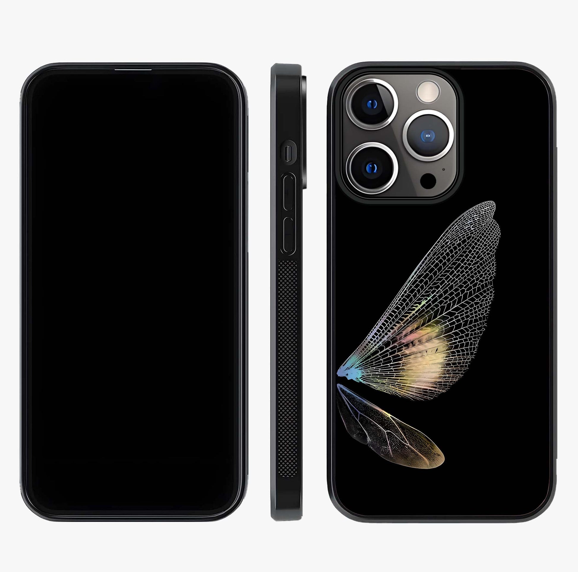 Whispers Of Wings Glass Case displayed upright for full design visibility and premium finish.