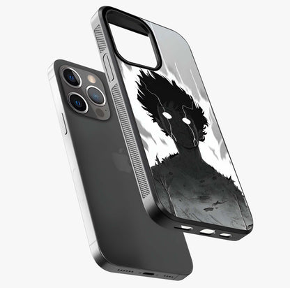 Awakened Inner Rage Glass Case laid diagonally highlighting side profile, edges and glossy glass shine.