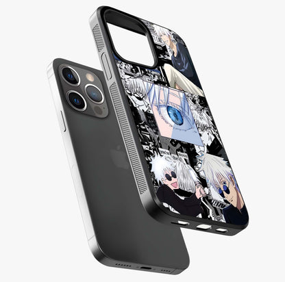Infinity Sorcerer Chaos Glass Case laid diagonally highlighting side profile, edges and glossy glass shine.