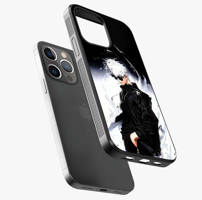 Limitless Shadow King Glass Case laid diagonally highlighting side profile, edges and glossy glass shine.