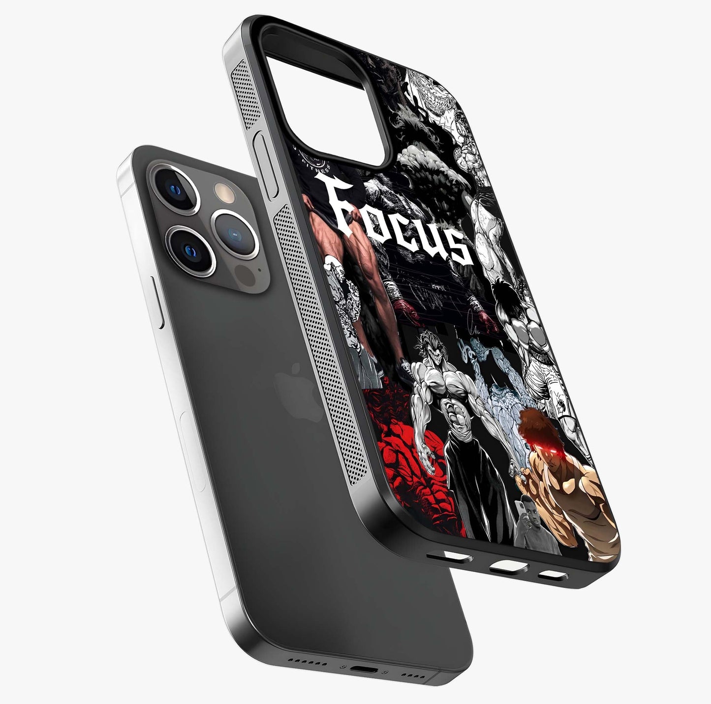Relentless Power Focus Glass Case laid diagonally highlighting side profile, edges and glossy glass shine.
