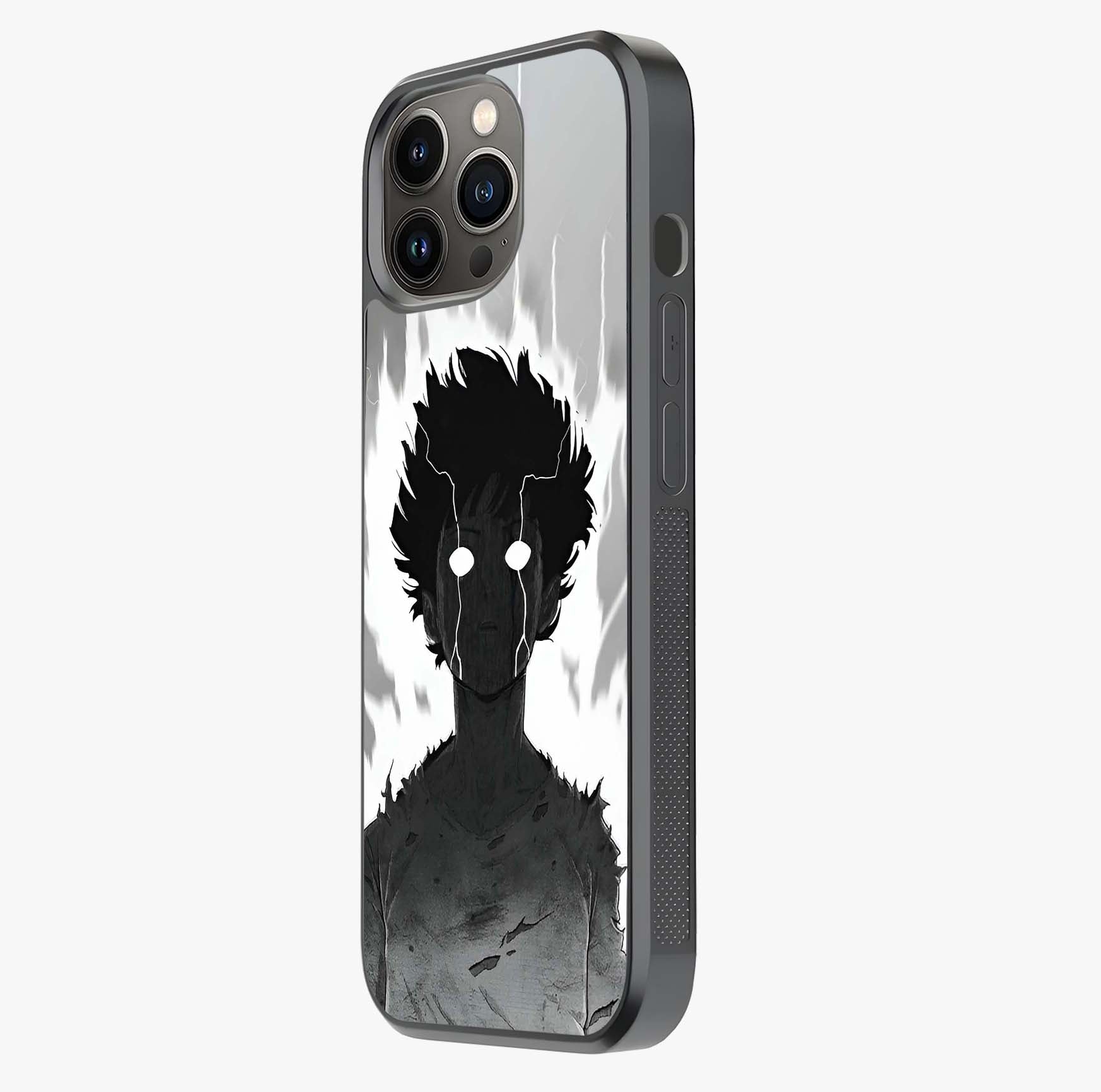 Awakened Inner Rage Glass Case photographed in natural light showing reflective finish and design depth.