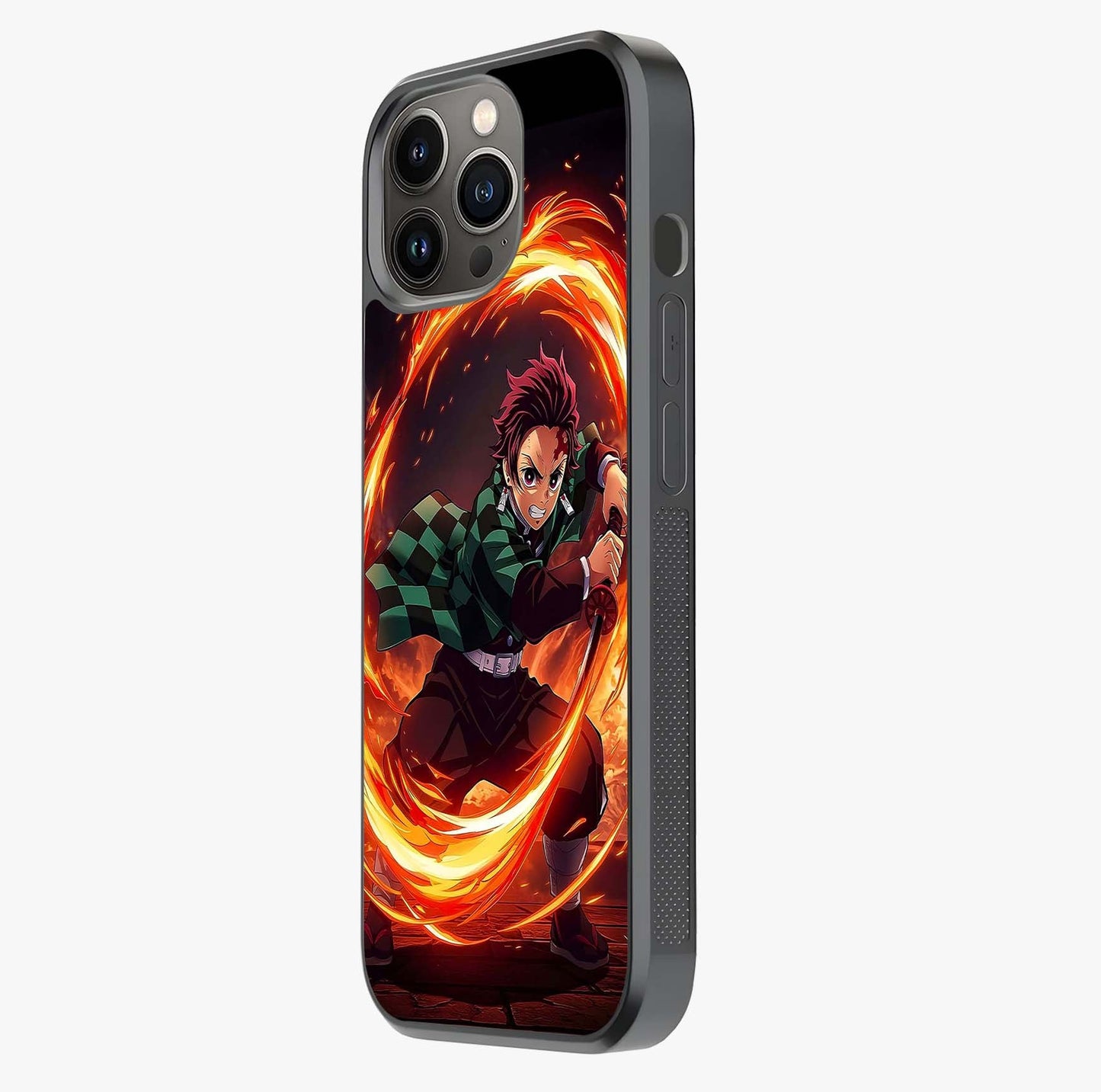 Blazing Sword Resolve Glass Case photographed in natural light showing reflective finish and design depth.