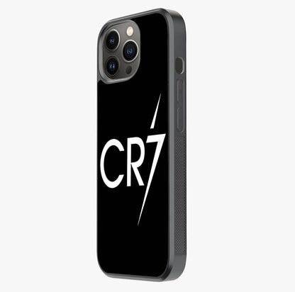 Cr7 Elite Strike Glass Case photographed in natural light showing reflective finish and design depth.