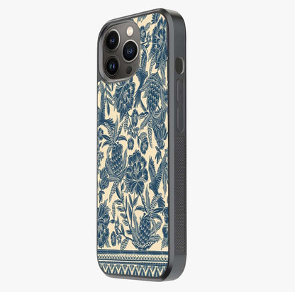 Heirloom Wild Bloom Glass Case photographed in natural light showing reflective finish and design depth.
